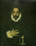 El Greco man with his hand on his breast oil painting on canvas